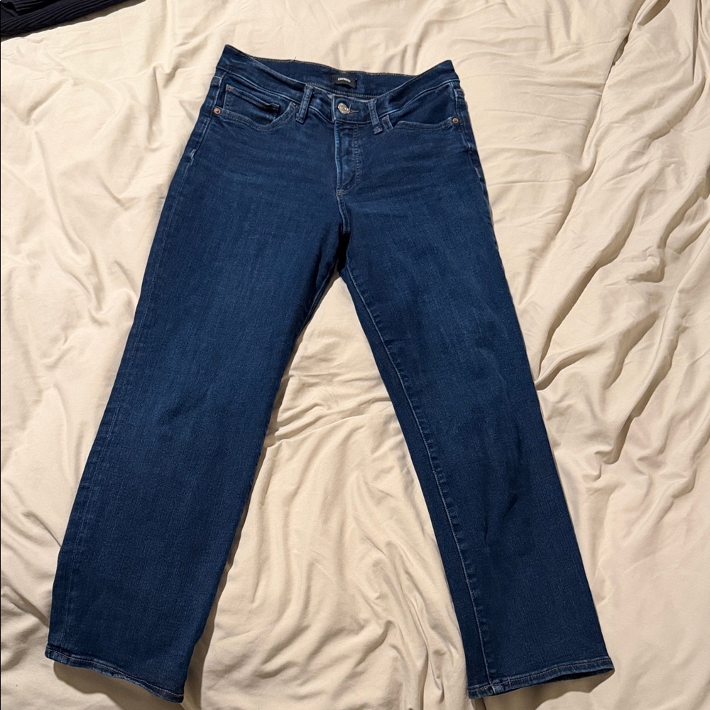 Express Women's Ankle & Cropped Jeans - Dark Blue